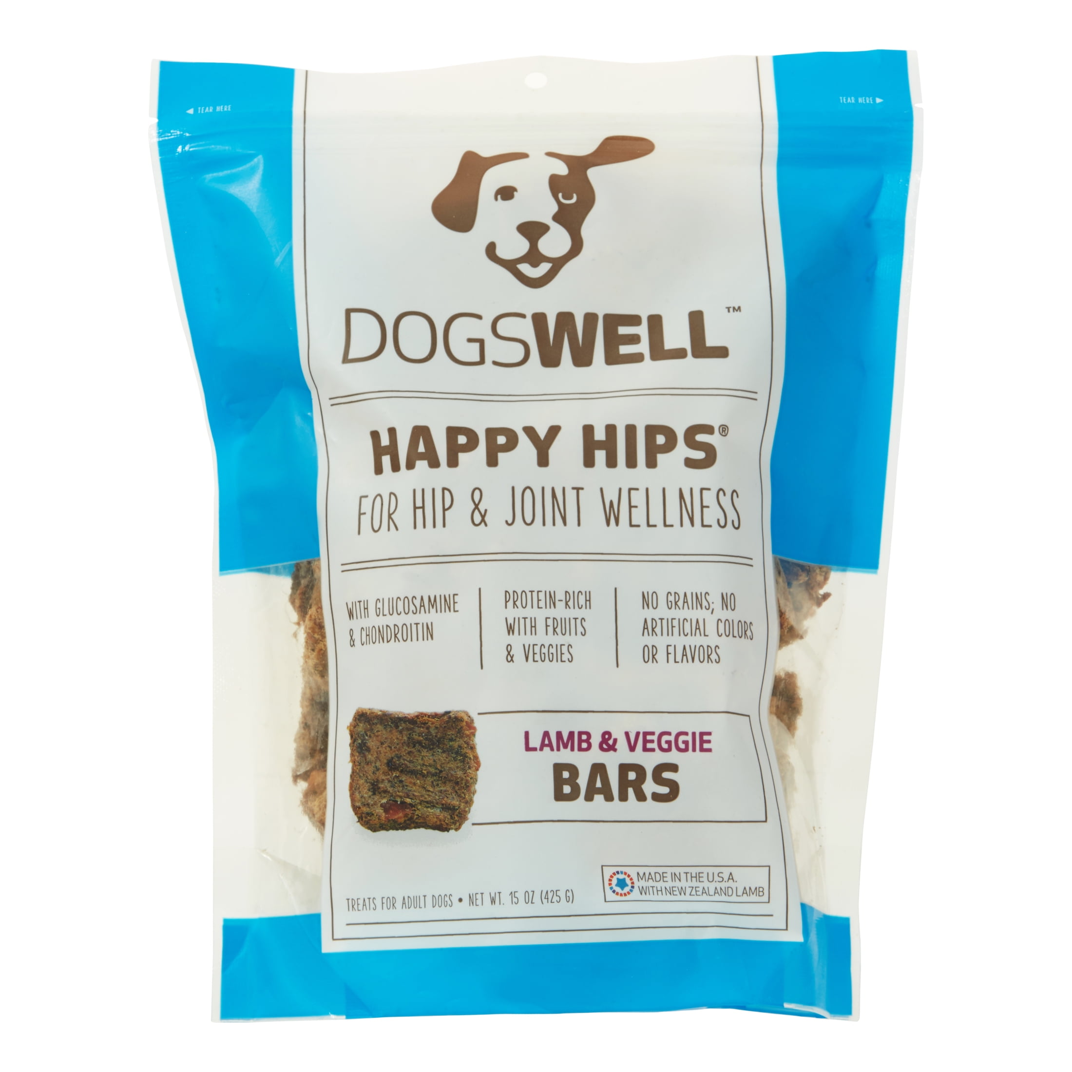 Dogswell Happy Hips Lamb & Veggie Dog Treats, 15 Oz
