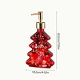 thumbnail image 3 of Japceit Snowman Christmas Bottle, 300ML Liquid Soap Dispenser with Holiday Design, Glass Container for Hotel, Bathroom, Kitchen Use, 3 of 6