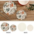 thumbnail image 4 of SKYSONIC 2 Pieces Cute Woodland Animals Trivet Mat Pot Holders Set, Hot Pads Potholder Cotton for Kitchen Weave Pot Mat Cooking Baking Decor Home, 4 of 7
