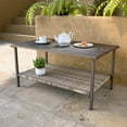 thumbnail image 6 of EAGLE PEAK Coastal Vista Outdoor Rectangular Wicker Coffee Table with Metal Top and Storage Shelves, 6 of 7
