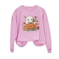 thumbnail image 4 of Wooowa Women's Halloween Sweatshirt Spooky Season Sweaters Vintage Spooky Printed Long Sleeve Shirt Fall Pullover Tops, 4 of 4