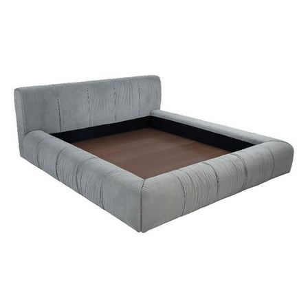 Wilshire Upholstered Eastern King Platform Bed Grey