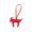 Red, variant on Cute Goat Keychain, Pu Leather Cartoon Goat Pendant, Backpack Bag Luggage Keys Cute Cartoon, Red, 3.66 X 2.95 in