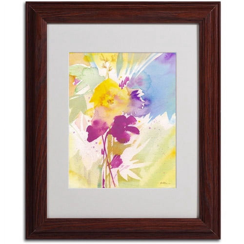 Trademark Fine Art "Wildflower Bouquet 2" Canvas Art by Sheila Golden, Wood Frame