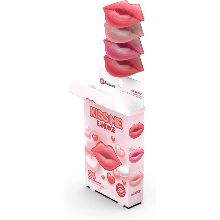 BioSwiss Bandages, Kiss Me Shaped Self Adhesive Bandage, Latex