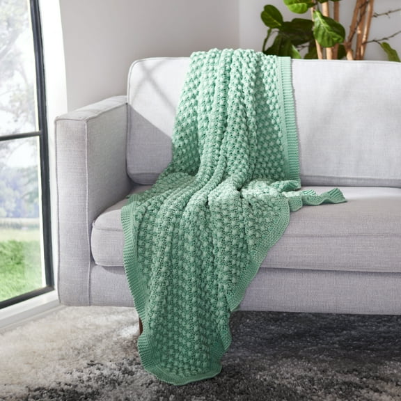 SAFAVIEH Hollie Throw Blanket Sage