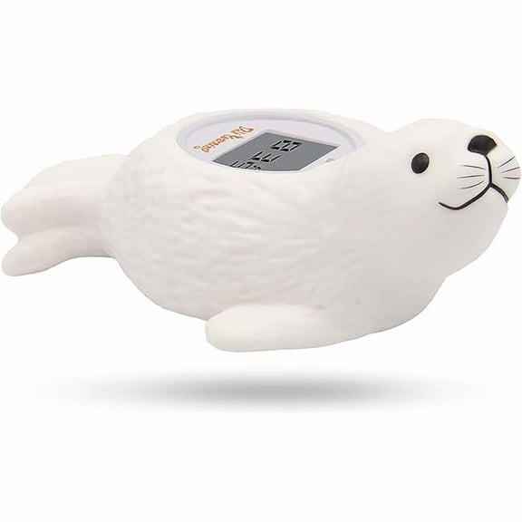 ZLC Upgrade Baby Bath Thermometer Room Temperature| Water Thermometer|Kids' Bathroom Safety Products| Baby Bath(Seal Shape)℃/℉, LCD