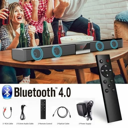 Coaxial Speakers System - Stereo Surround Sound Bluetooth 4.0 Soundbar for TV Wireless Speaker Aux-In Coaxial Optical Subwoofer Home Theater