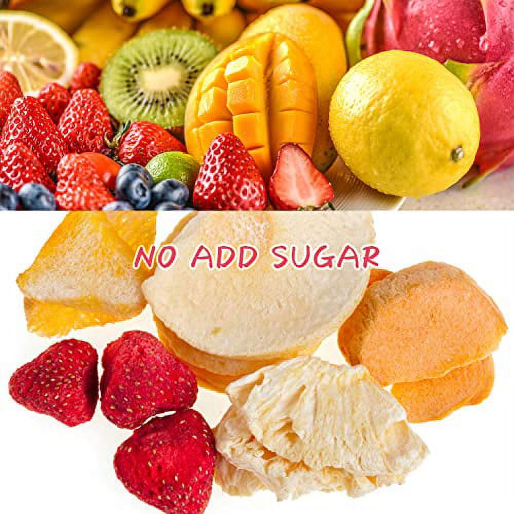 ONETANG Organic Unsweetened Freeze-Dried Mixed Fruit, 12 Pack Single-Serve Bags, Non-GMO, Kosher, Gluten-Free, Vegan