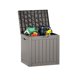thumbnail image 1 of EAST OAK - Caja de almacenamiento para exteriores, 31 galones para uso en interiores y exteriores, contenedor de almacenamiento de resina impermeable para entrega de paquetes, cojines de patio,, 1 of 8