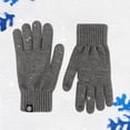 thumbnail image 2 of Couples Winter Gloves Warm Wool Knitted Outdoor Cold Weather Touchscreen Compatible Solid Color Adult Handwear, 2 of 9