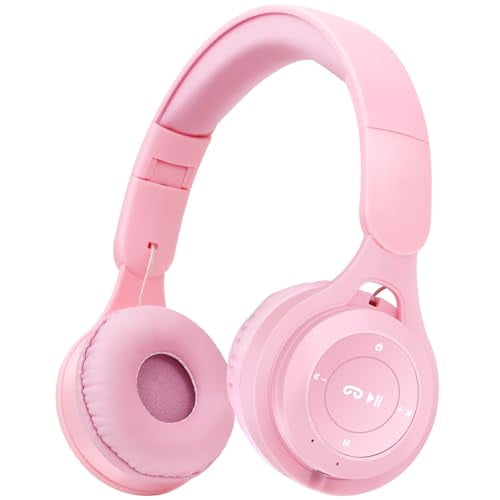 scorking Auriculares Bluetooth para niños, auriculares inalámbricos Bluetooth 5.3 para niños, micrófono incorporado, uso cómodo y sonido HD, auriculares para niños y niñas, viajes escolares, tableta i