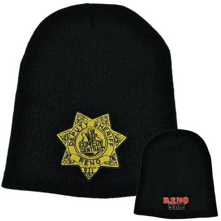 Reno 911 Comedy Central Show Sheriff Badge Knit Toque Beanie Skully Winter (Best Of Reno 911)