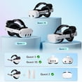 thumbnail image 2 of RGB Battery Head Strap for Meta Quest 3S/Quest 3, 20W Fast Charging 10000mAh Magnetic Battery Extend Playtime, Comfort Detachable Adjustable Headset Strap Replacement Accessories, 2 of 6