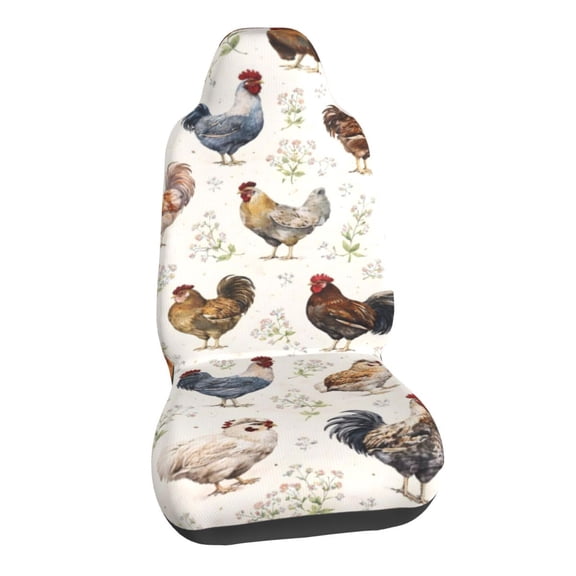 Cozy Cute Chicken Car Seat Covers Stretch Car Seat Protectors Universal Fit