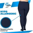 thumbnail image 5 of (3 Packs) Made in USA Women Compression Pantyhose 20-30mmHg Navy, 4X-Large, 5 of 9