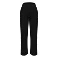 thumbnail image 3 of Women Buttons Solid Pants High Waisted Wide Leg Pants Fashion Drawstring Elastic Trousers Comfy Straight Leg Long Pants With Pockets Women's Pants for Work Casual up Pants for Women Work Casual Pants, 3 of 3