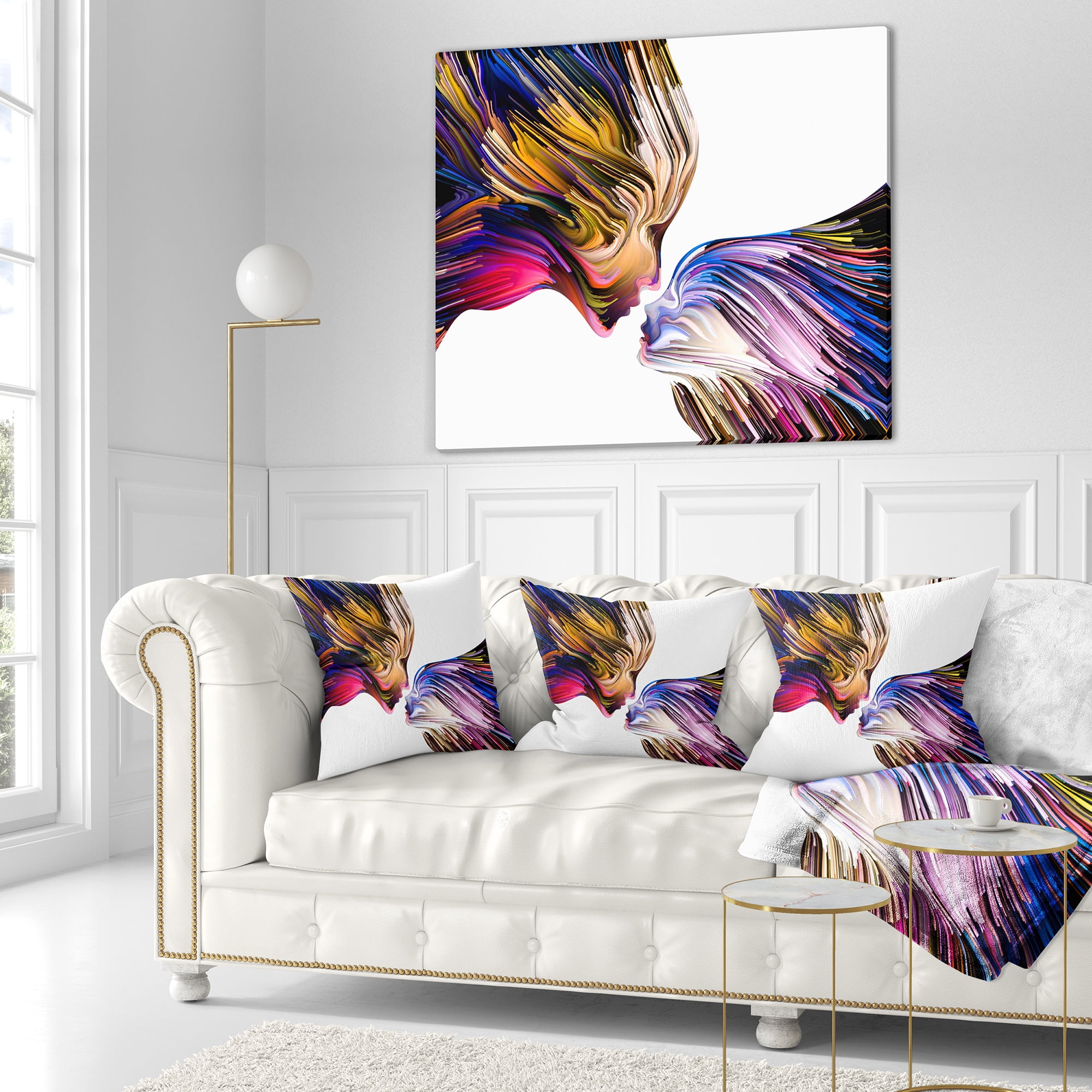 Designart Metaphorical Mind Painting - Contemporary Throw Pillow - 16x16