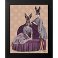 thumbnail image 2 of Fab Funky 15x18 Black Modern Framed Museum Art Print Titled - Rabbits in Purple, 2 of 5