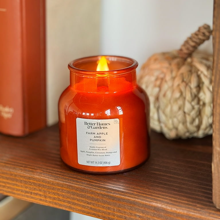 Better Homes & Gardens Farm Apple Pumpkin Scented Wooden Wick 14.3