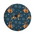 thumbnail image 4 of Spare Tire Cover, German Shepherd Dog Footprint Wheel Cover Tire Covers For Trailers Car Truck Camper Universal Tire Covering Fits Diameter14"-17", 4 of 4
