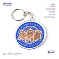 thumbnail image 3 of Three Celestial Guardians with Chakra Protection Wheel Feng Shui Amulet Keychains, Pi Xie, Chi Lin, Pi Yao, Symbol of Protection, Feng Shui Gift, Acrylic, Made In USA, (2 Pack), 3 of 8