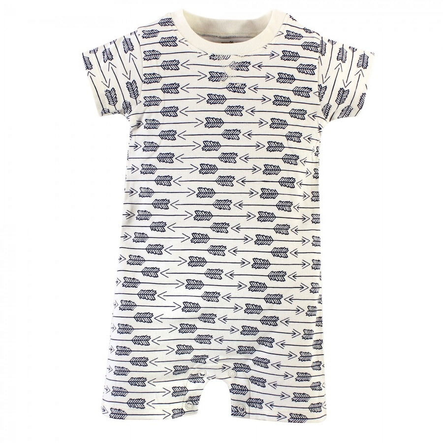 Touched by Nature Baby Boy Organic Cotton Rompers 3pk, Hedgehog, 9-12 Months