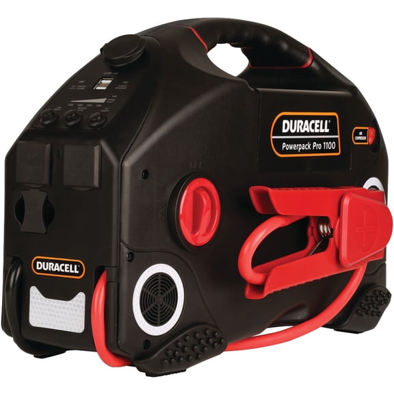 (Open Box) Duracell Powerpack Pro 1100, 1100 Peak Amps, 12Ah Battery, Automotive Jump Starter