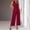 (Fashion 28)Red, variant on Aimik Jumpsuits for Women Trendy Sleeveless Halter Ruched Wide Leg Jumpsuits Fall Fashion Dressy Womens One Piece Rompers for Vacation