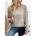 thumbnail image 6 of Eytino Womens Sweaters Long Sleeve Tee Shirts Casual Round Neck Batwing Basic Fall Tops, 6 of 12