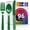 Dark Green, variant on DecorRack 96 Pieces Plastic Cutlery Set, Disposable Forks, Knives, Spoons, Party Utensils, Black (96 Pack)