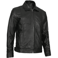 thumbnail image 5 of HIDE CRAFTS Mens Leather Jacket - Real Lambskin Classic Vintage Style Leather Jackets For Men (US, Alpha, X-Large, Regular, Regular, Black), 5 of 5