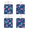 thumbnail image 2 of Goofa Plants And Flamingos Tissue Box Cover PVC Leather Tissue Holder Square Facial Tissue Case Facial Paper Organizer Dispenser for Bathroom, Vanity Countertop, 2 of 8