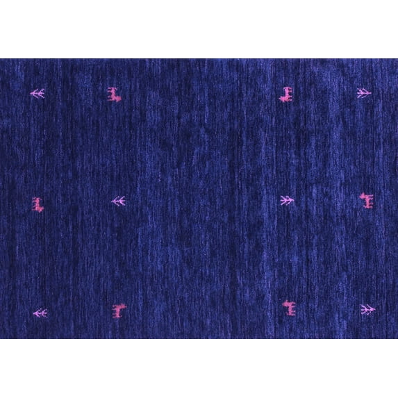 Ahgly Company Indoor Rectangle Abstract Purple Contemporary Area Rugs, 5' x 8'