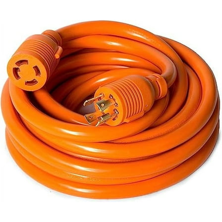 WEN 250V 30-Amp Generator Power Cord for Manual Transfer Switches, 25-Foot, L14-30P to L14-30R (PC3025)