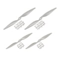 thumbnail image 1 of Uxcell 4Pcs RC Propellers 2 Vane Blades Props 5x5", 12x6" Grey with Adapter Rings, 1 of 7