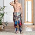 thumbnail image 2 of Pofeuu Cool Cat In Sunglasses Print Men's Pajama Pants, Soft Lounge Pajama Pants with big pockets for Men Plaid Pj Bottoms-XX-Large, 2 of 6