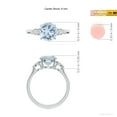 thumbnail image 5 of ANGARA Natural Round 1.6 ct Aquamarine and Diamond Three Stone Engagement Ring in 14K White Gold for Women (Size-8mm) | March Birthstone, Anniversary, Jewelry Gift for Women | Natural Aquamarine Ring, 5 of 9