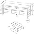 thumbnail image 4 of Pemberly Row 3 Drawer 60" Contemporary Industrial TV Stand Console in Black, 4 of 4