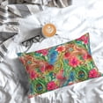 thumbnail image 5 of Yiaed Peacock Feathers And Flowers Print Brushed Microfiber Envelope Pillowcases, Standard,Envelope Closure Pillow Cases(No pillow core)-14"x20", 5 of 6