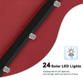 thumbnail image 5 of MASTERCANOPY 7.5ft Solar Patio Umbrella with LED Lights Tilt and Crank, Burgundy, 5 of 7