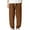 Brown, variant on Plebaso Men's Casual Jogger Pants Drawstring Baggy Trousers with Pockets Solid Color Mens Loose Joggers