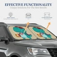 thumbnail image 4 of Haiem Cool Dino Playing Skateboard Windshield Sun Shade: Universal Foldable 2-Piece Car Front Window Sunshade - Blocks Uv Rays, And Reduces Heat,Essential Car Accessory Small, 4 of 7