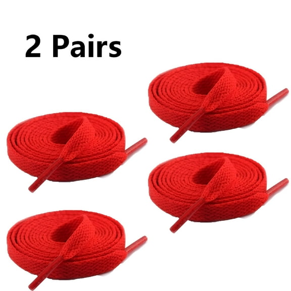 VANIDO 2 Pair Flat Shoelaces for Athletic Sneakers and Boots