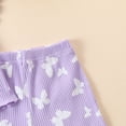 thumbnail image 5 of Toddler Kid Girl Outfits Clothes Floral Short Sleeve T-Shirt Top + Waist Pocketed Summer Short Sets 4-7T Girl Clothes Girls Summer Set 1-3 Years,18-24 Months, 5 of 9