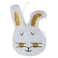 thumbnail image 1 of STRANDCHIC Easter Party Hanging Pinata Decor in White Rabbit Shape with Detailed Paper Craft Design, 1 of 5