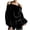 Black, variant on Off Shoulder Velvet Sweatshirts for Women Long Sleeve Halter-Neck Pullover Top Casual Loose Fitted Party Blouse