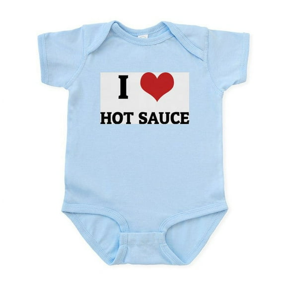 CafePress - I Love Hot Sauce Infant Creeper - Baby Light Bodysuit, Size Newborn - 24 Months