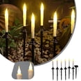 thumbnail image 6 of Specollect 6pcs Outdoor Solar Taper Candles Outdoor Waterproof, Rechargeable Flickering LED Tapered Candlestick with Holders Dusk to Dawn Sensor Lights for Outside Patio Table Windows Decor, 6 of 7