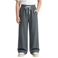 thumbnail image 6 of Staki Kids Sweatpants Girls Sweatpants Joggers Sweat Pants Cute Baggy Tween Trendy Clothes Teen Preppy with Pockets(Light Gray,4-5 Years), 6 of 9
